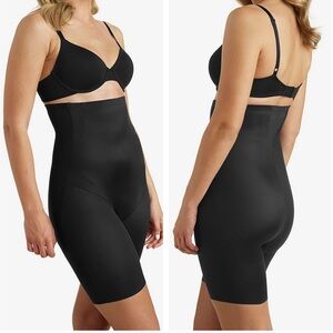 TC Shape Away Extra Firm Control High Waist Thigh Slimmer NEW Size L Black